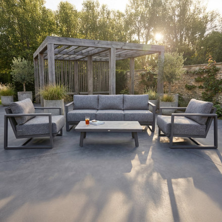 Komplet mebli ogrodowych z aluminium EVORA CAFFE Grey - FURRORE