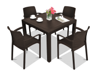 Komplet mebli do ogrodu BALI/MELODY QUARTET 4+1 Brown - Keter