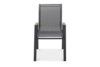 Krzesło do zestawu jadalnianego NOVA DINING 6+1 Dark Grey - widok od przodu