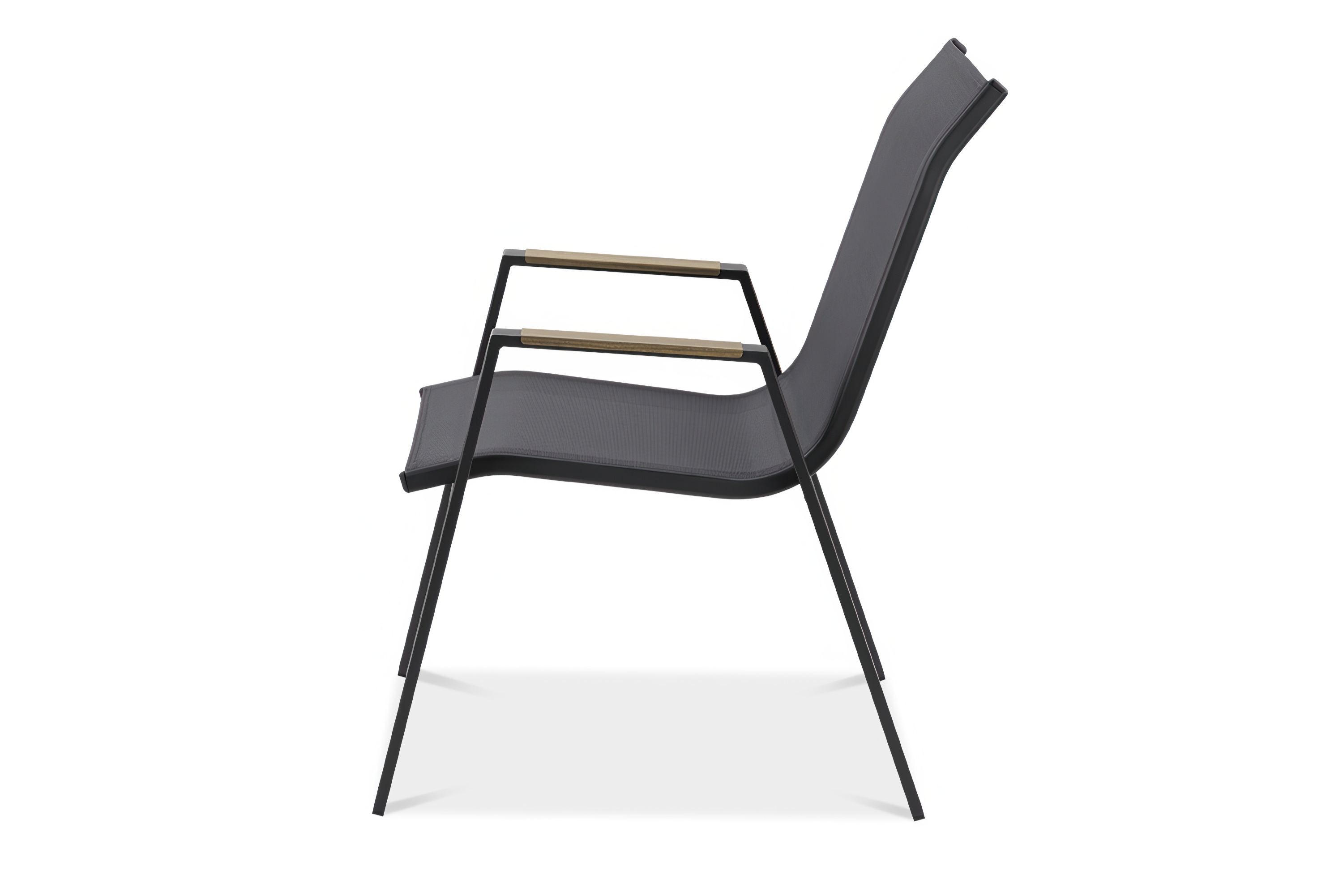 Krzesło do zestawu jadalnianego NOVA DINING 6+1 Dark Grey - widok od boku
