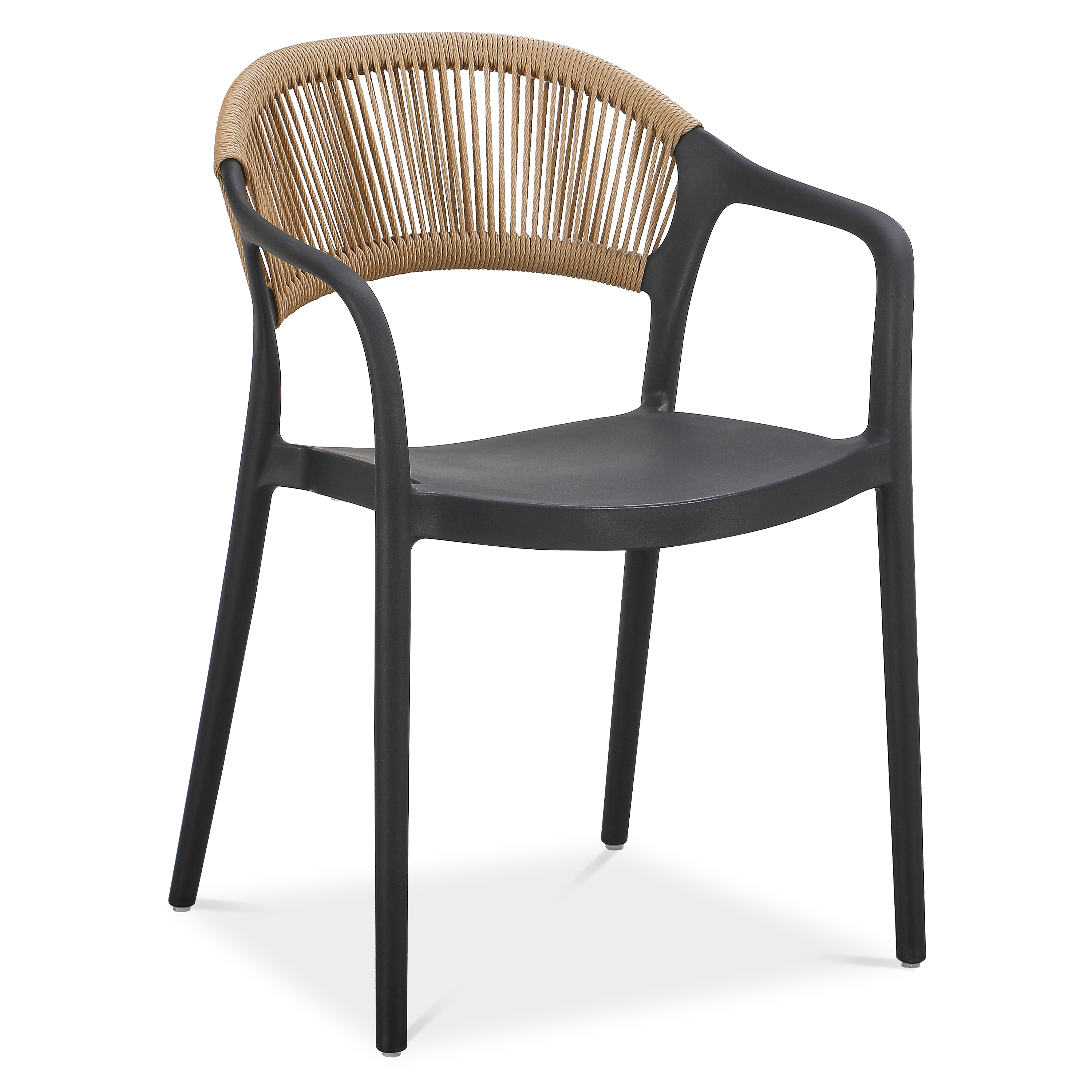 Krzesło tarasowe TESSA Black Beige - Bjørkka