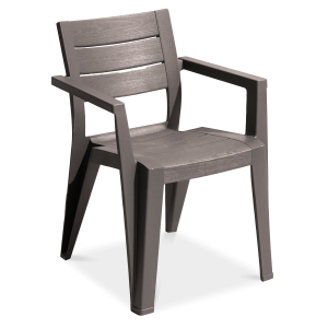 Wygodne krzesło z polipropylenu JULIE w kolorze cappuccino