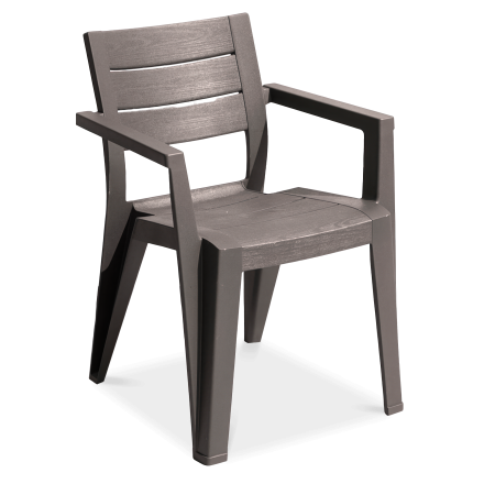 Wygodne krzesło z polipropylenu JULIE w kolorze cappuccino