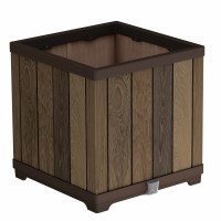 Kwadratowa donica Deco square 45,5 x 45,5 x 45,5 cm Keter Walnut