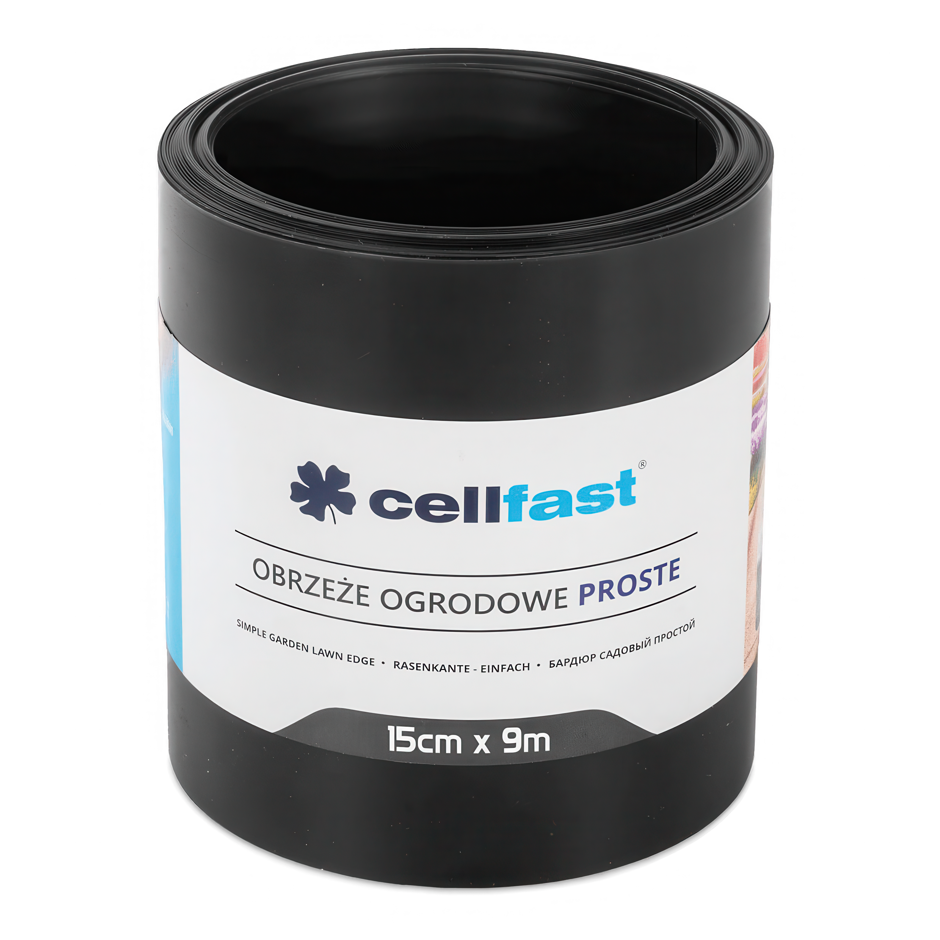 czarne obrzeże ogrodowe proste