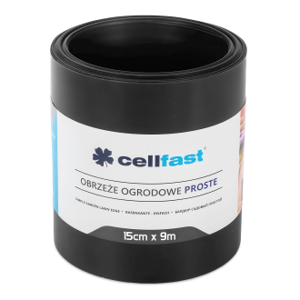 czarne obrzeże ogrodowe proste