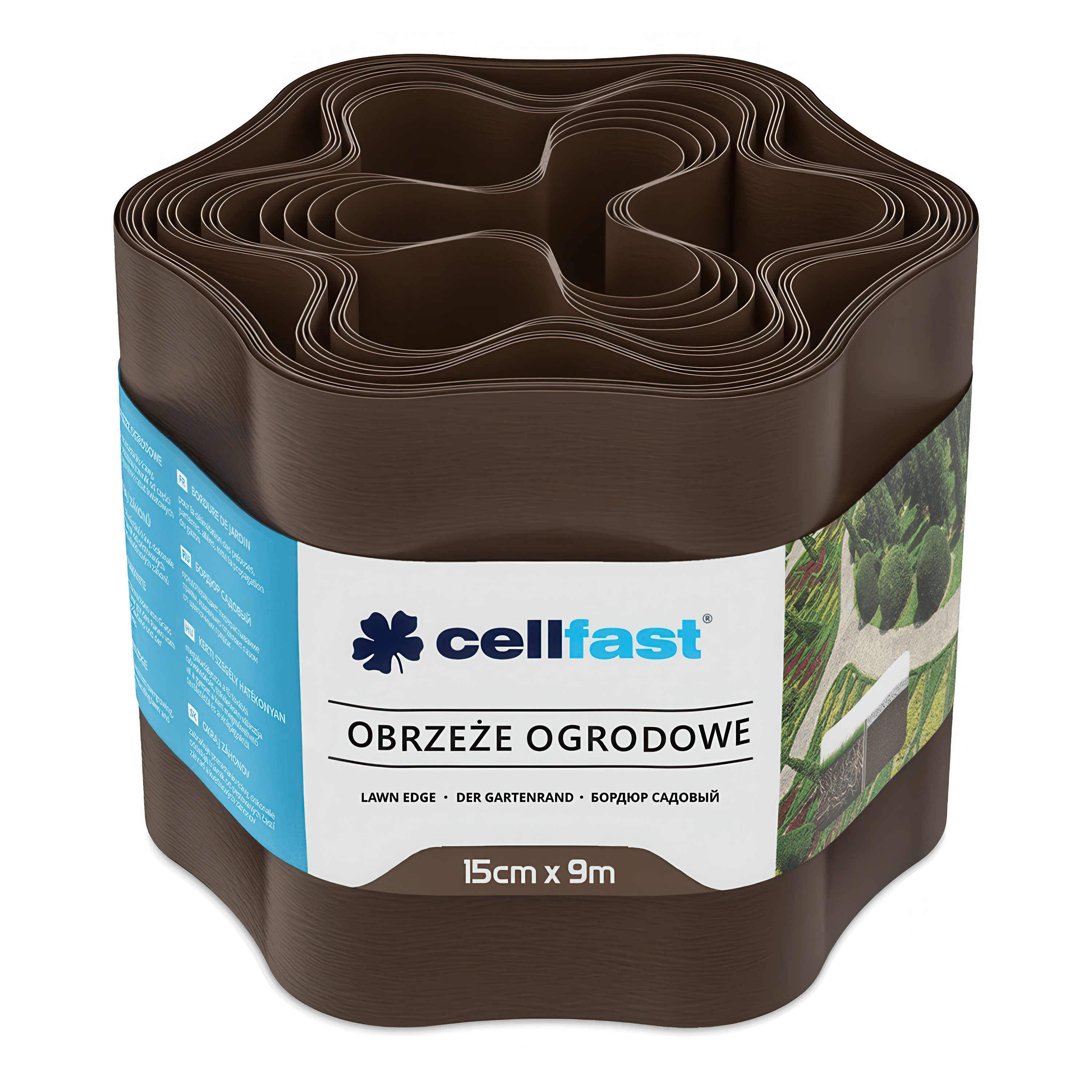 brązowe obrzeże ogrodowe 