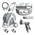 zestaw do nawadniania trawnika z różnymi końcówkami do podlewania