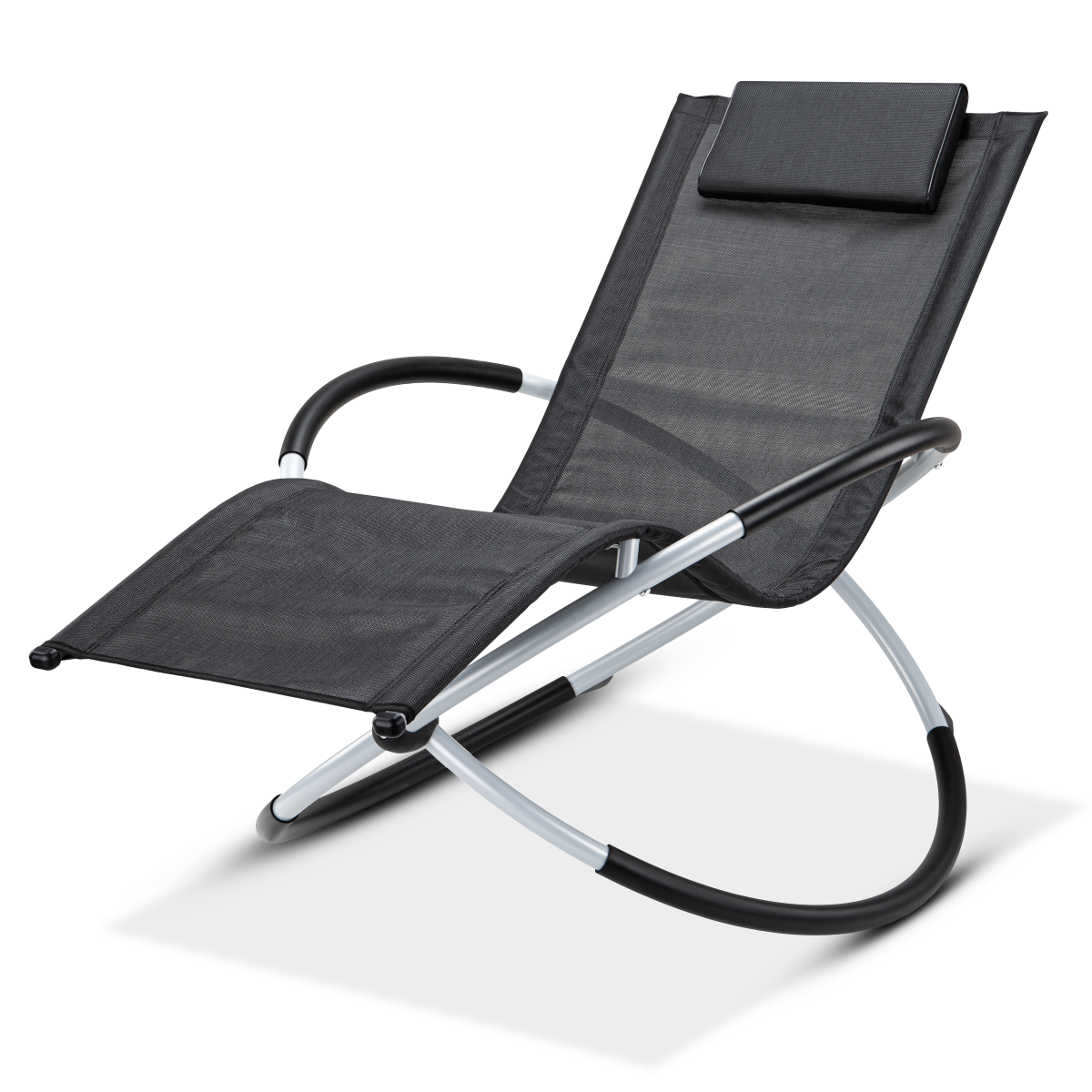 Leżak ogrodowy bujany GALAXY silver/black Focus Garden 