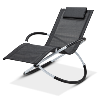 Leżak ogrodowy bujany GALAXY silver/black Focus Garden