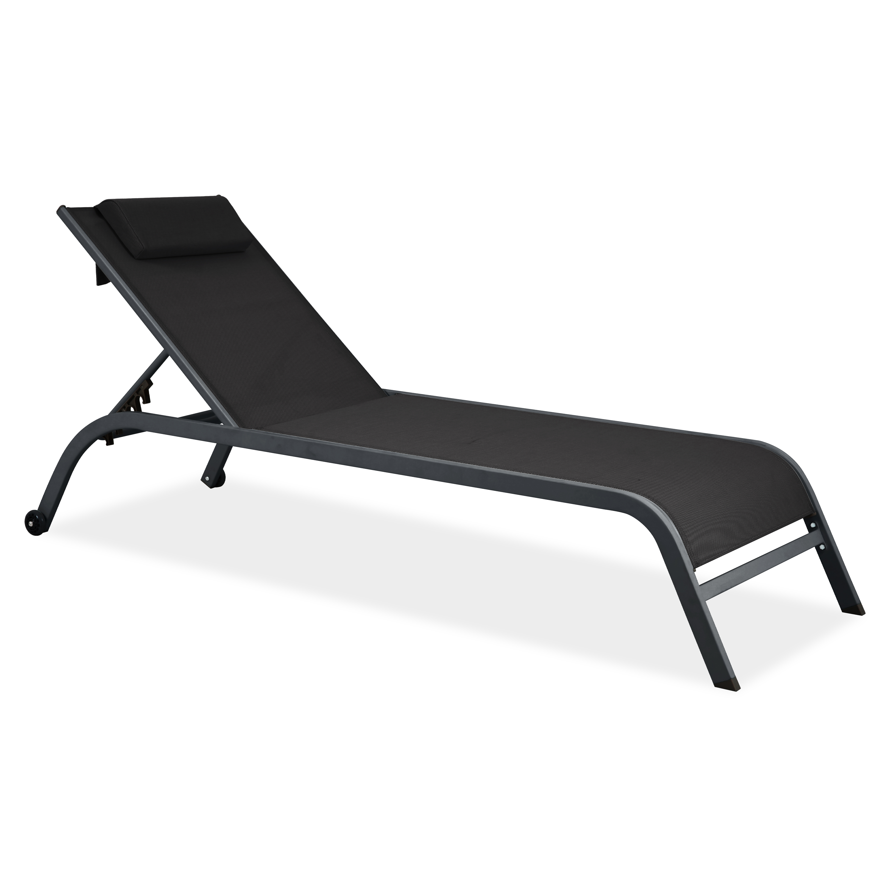 Leżak do ogrodu stalowy TIMOR Black - Bjørkka