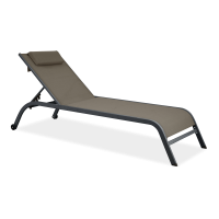 Leżak do ogrodu stalowy TIMOR Taupe - Bjørkka