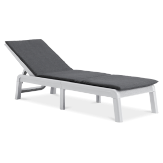 Leżak do ogrodu z poduszkami Mallorca white/light grey - Keter