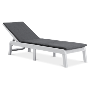 Leżak do ogrodu z poduszkami Mallorca white/light grey - Keter