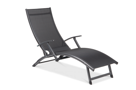 Leżak ogrodowy aluminiowy Relax Black Focus Garden