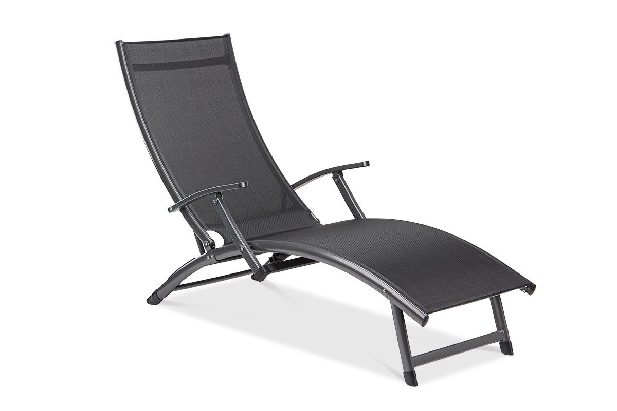 Leżak ogrodowy aluminiowy Relax Black Focus Garden