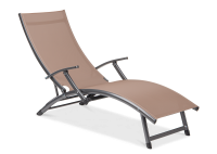 Leżak ogrodowy aluminiowy RELAX Taupe