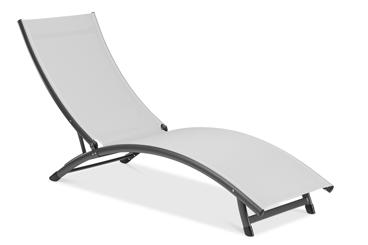 Leżak ogrodowy Star Light Grey Focus Garden bez tła PNG