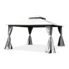 Pawilon ogrodowy VANCOUVER od firmy Hardmaister z odsłoniętymi zasłonami