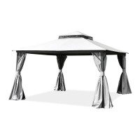 Pawilon ogrodowy z moskitierą i zasłonami VANCOUVER 4x4 Light Grey - Hardmaister