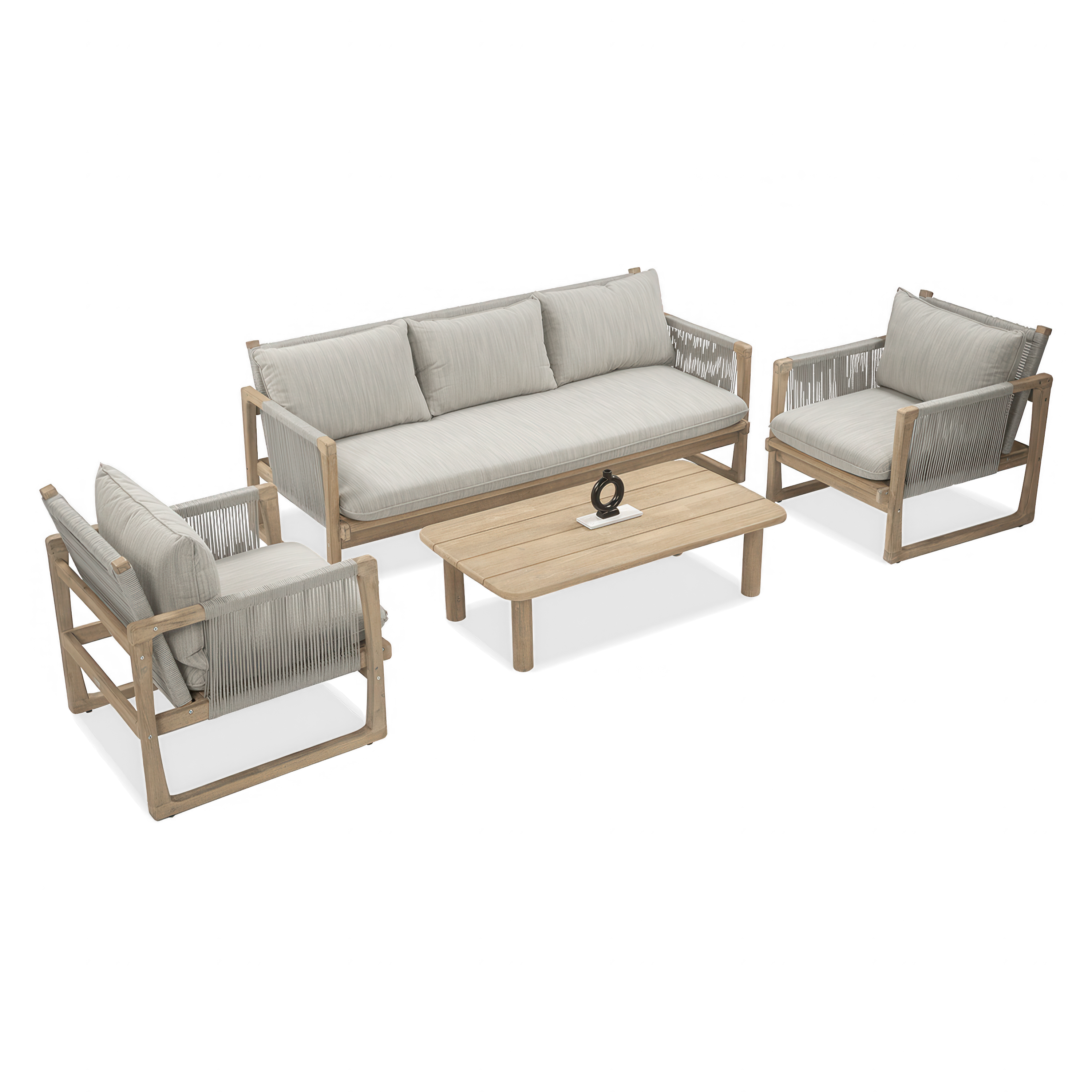 Meble wypoczynkowe do ogrodu amalfi caffe w kolorze szarym