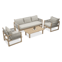 Meble wypoczynkowe do ogrodu amalfi caffe w kolorze szarym