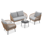 Komplet wypoczynkowy FORTE CAFFE Nature/Grey - Focus Garden