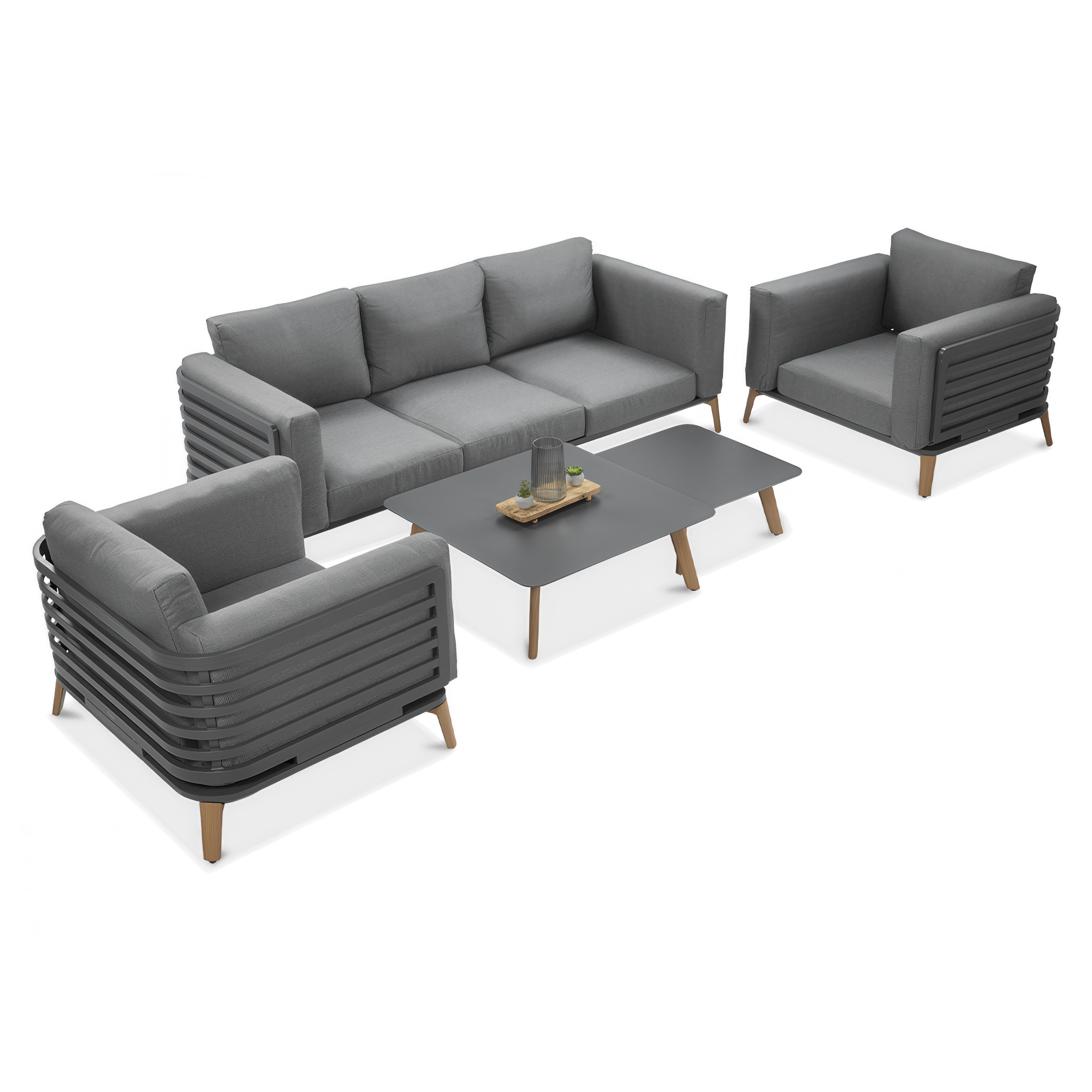 Komplet wypoczynkowy RADISSON CAFFE Grey - Furrore