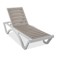 Leżak LOMBOK White Taupe - Focus Garden
