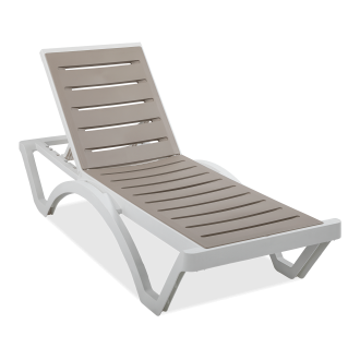 Leżak ogrodowy LOMBOK wykonany z wytrzymałego polipropylenu