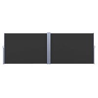 Markiza Tarasowa boczna 200x600 ciemno szara podwójna - FOCUS GARDEN