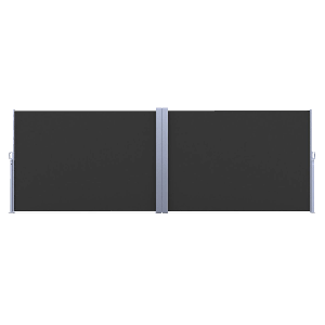 Markiza Tarasowa boczna 200x600 ciemno szara podwójna - FOCUS GARDEN