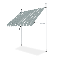 Markiza balkonowa EASY Grey/White 250x130cm – Focus Garden