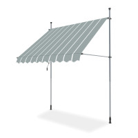 Markiza balkonowa EASY Grey/White 250x130cm – Bjørkka