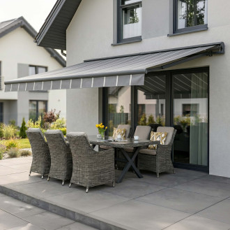 Markiza automatyczna PREMIUM AUTOMATIC 500x300 Grey /White - Gutroof