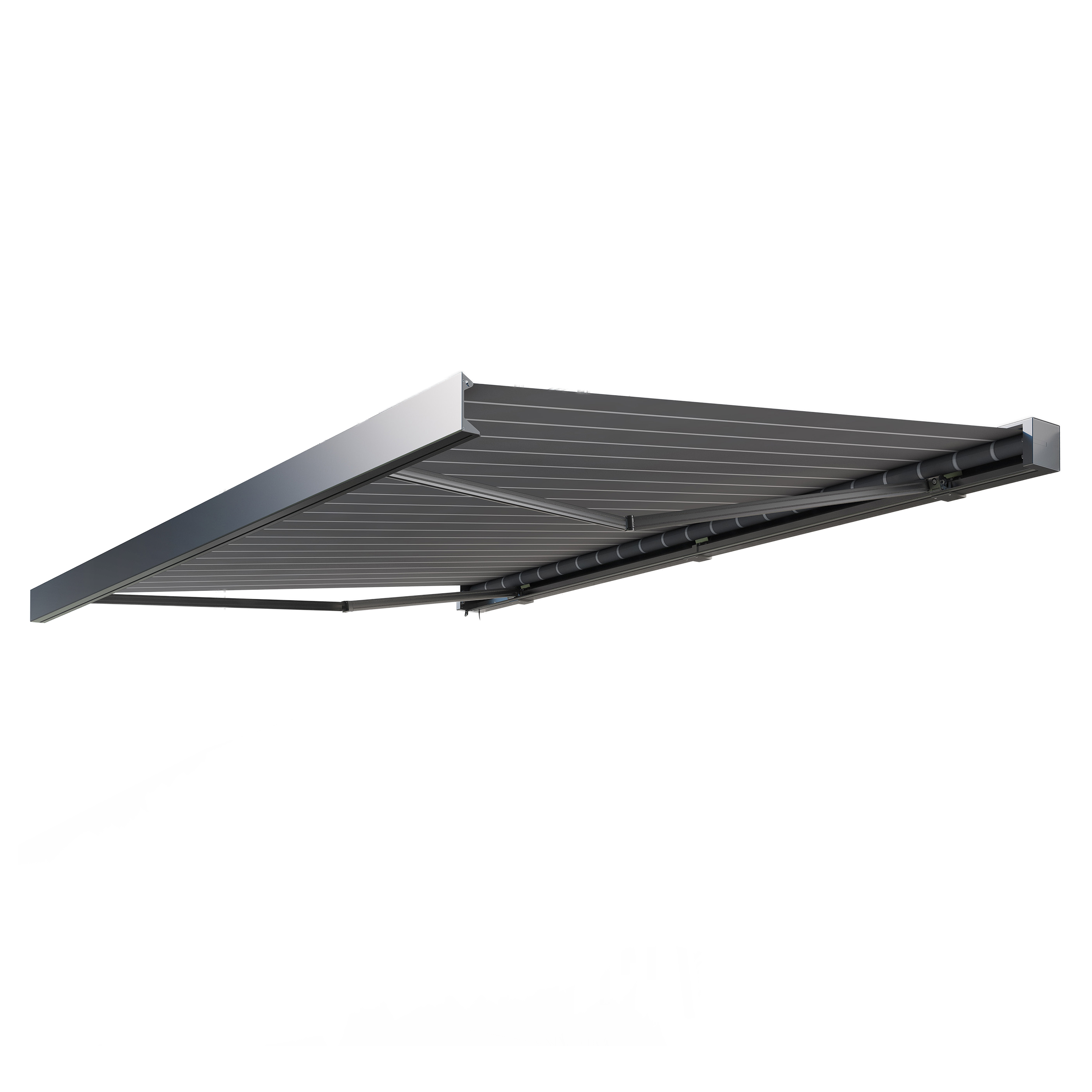 Markiza na taras PRIME AUTOMATIC 450x300 GREY/WHITE z oświetleniem LED i czujnikiem - Gutroof