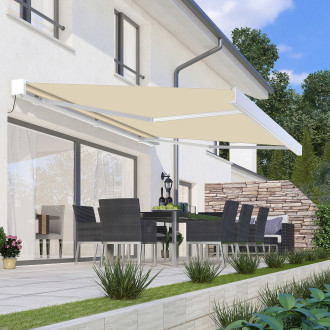 Markiza tarasowa PRIME AUTOMATIC 450x300 BEIGE z oświetleniem LED i czujnikiem - Gutroof