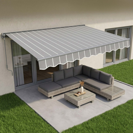 Markiza tarasowa CLASSIC 500x300 Grey/White - Gutroof