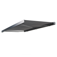 Markiza tarasowa PRIME AUTOMATIC 400x300 GREY/WHITE z oświetleniem LED i czujnikiem wiatru/słońca - Gutroof