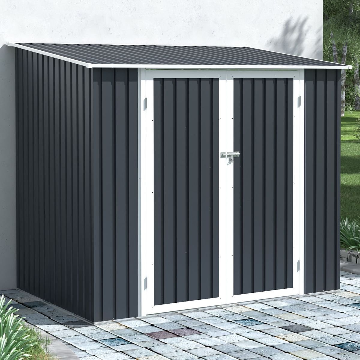 Domek narzędziowy w ogrodzie KENT 222x149cm Cold Grey Hardmaister