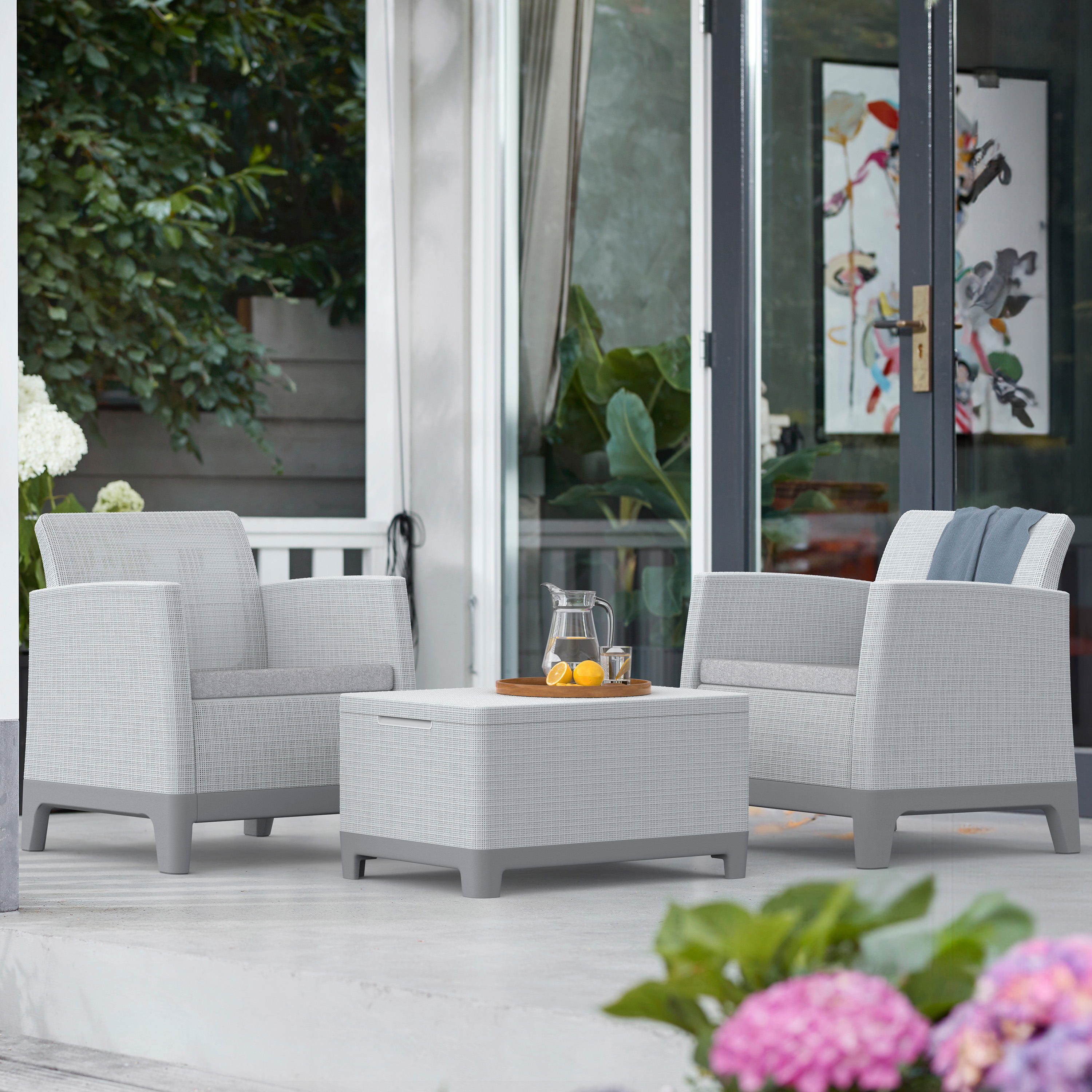 Meble balkonowe Scandi Forma Balcony Ash Grey-Storm Grey/ Light Grey - Keter