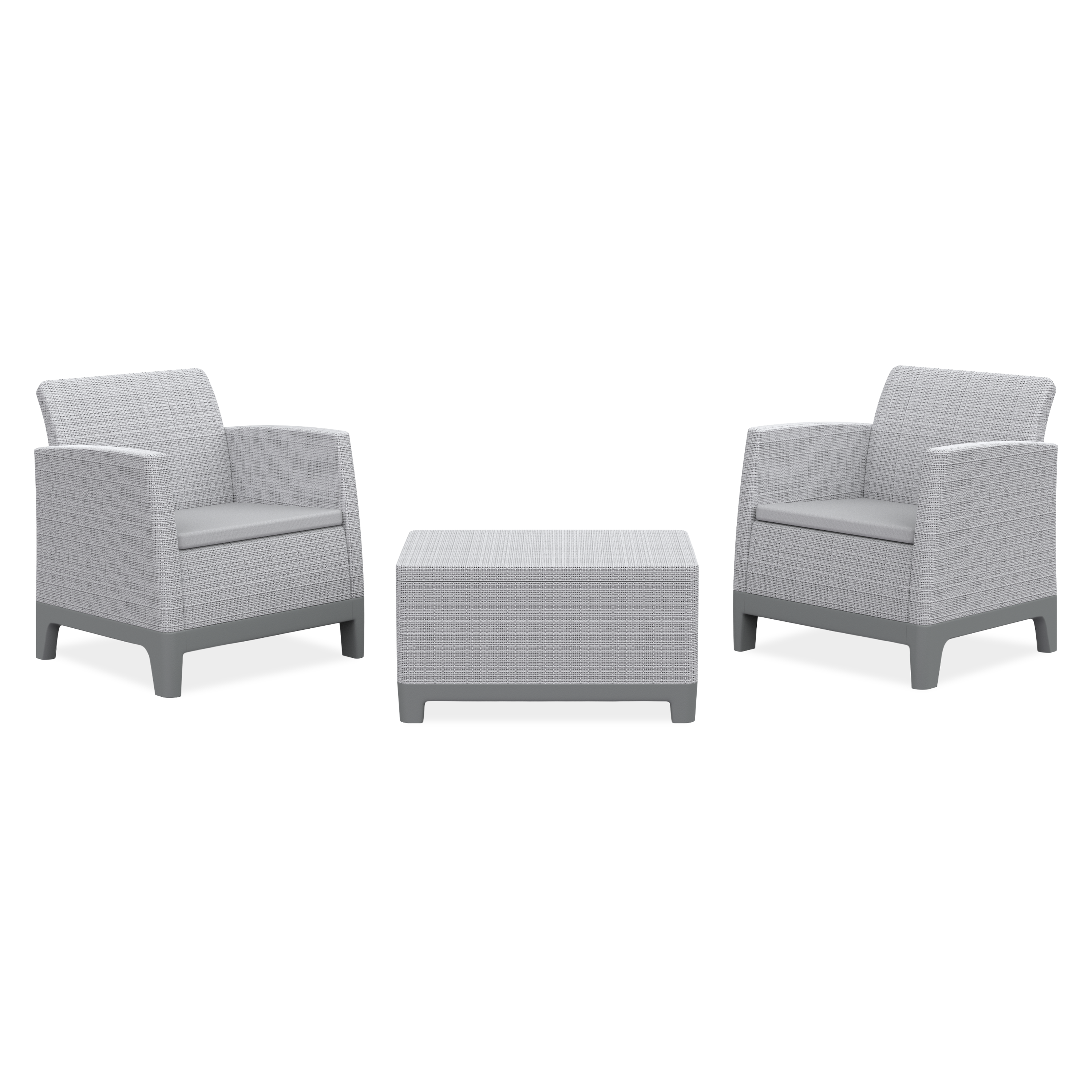 Meble balkonowe Scandi Forma Balcony Ash Grey-Storm Grey/ Light Grey - Keter