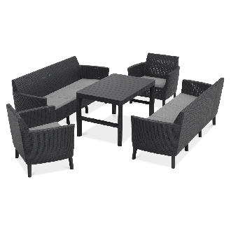 Zestaw mebli ogrodowych SALEMO/LYON Graphite – KETER