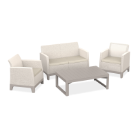 Meble ogrodowe SCANDI MAX2/LYON Pebble Grey-Soft Beige / Sf. Beige - Keter