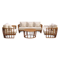 Komplet wypoczynkowy do ogrodu NUVIA CAFFE MAX drewniany ACACIA WOOD - BJORKKA