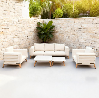 meble wypoczynkowe radisson caffe beige furrore aranżacja patio sofa i fotele