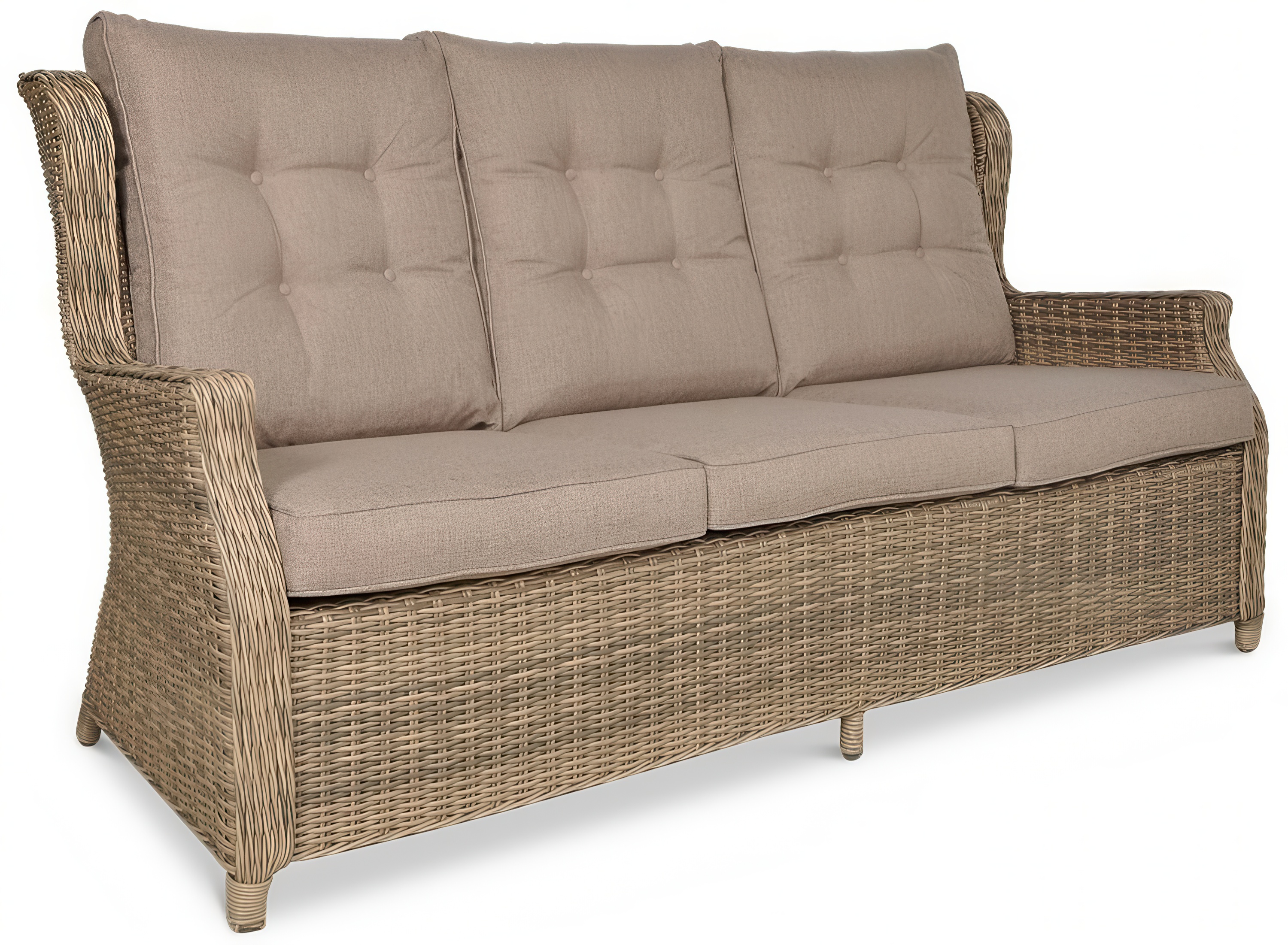 kanapa Meble technorattanowe TRIVENTO 3 DINING + PUFY Brown - Focus Garden