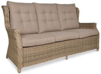 kanapa Meble technorattanowe TRIVENTO 3 DINING + PUFY Brown - Focus Garden