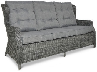 Kanapa z zestawu TRIVENTO Dining 3 + pufy dark grey