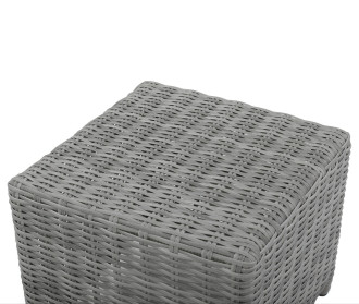 Meble technorattanowe TRIVENTO pufa bez poduszki STONE GREY 